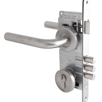 Cerradura Embutida Poli Monaco B40 para Oficina/Dormitorio Inoxidable