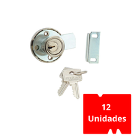 Pack 12 Cerraduras de Muebles Mod.1S-C 20mm