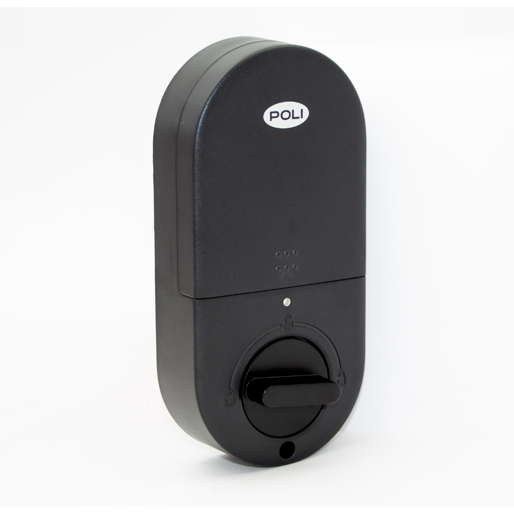 NUEVO Pack Cerrojo Digital Inteligente Poli Smart 1100 Negro Apertura Huella, Tarjeta y Código