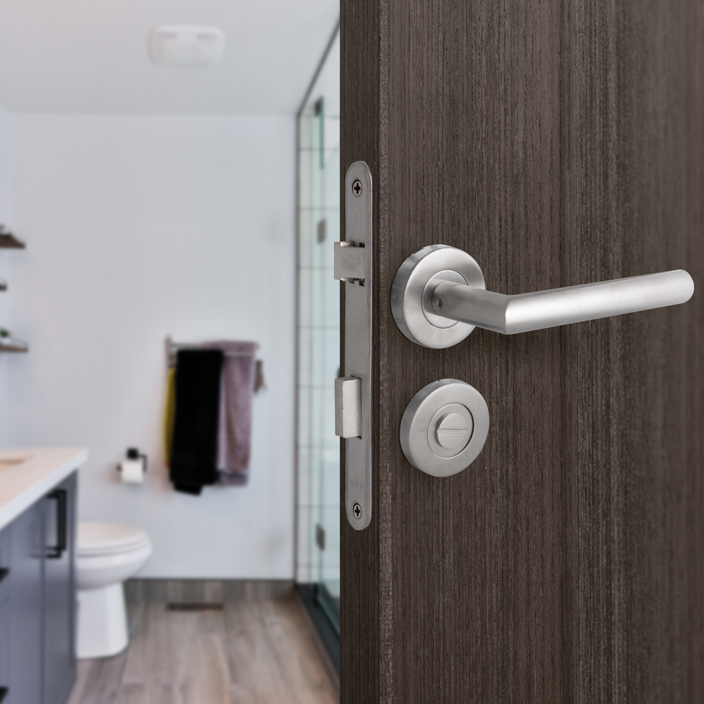 Cerradura Embutida Niza  B40 Baño/Dormitorio Inoxidable
