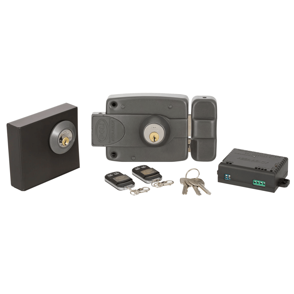 Kit Cerradura Sobreponer Eléctrica 3010 Control Remoto