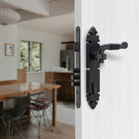 Cerradura Embutida Rústica B40 Manilla Acceso 1/2 Negro