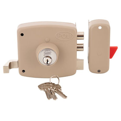 Cerradura Sobreponer Mecánica Poli Bandera para Puertas de Acceso