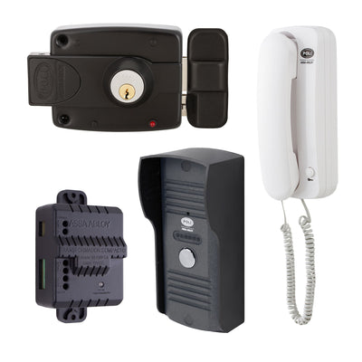 Kit Cerradura Eléctrica 3010 LED Premium con Citófono | Indicador Puerta Abierta o Cerrada