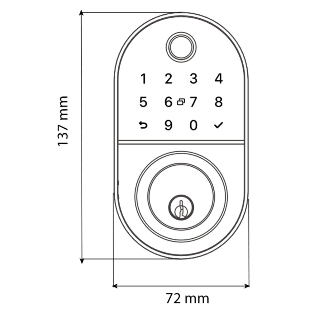 NUEVO Pack Cerrojo Digital Inteligente Poli Smart 1100 Negro Apertura Huella, Tarjeta y Código