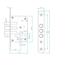 Cerrojo de Seguridad 1970 Inoxidable