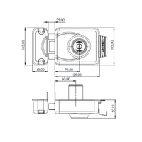 Cerradura Sobreponer Mecánica Poli Robbusta 7100 para Reja