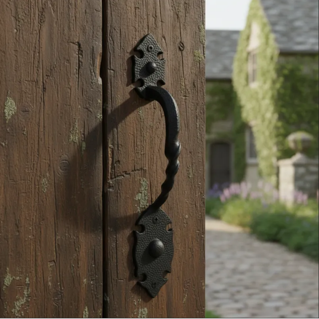 Tirador Rústico Poli 27 cm Ciego