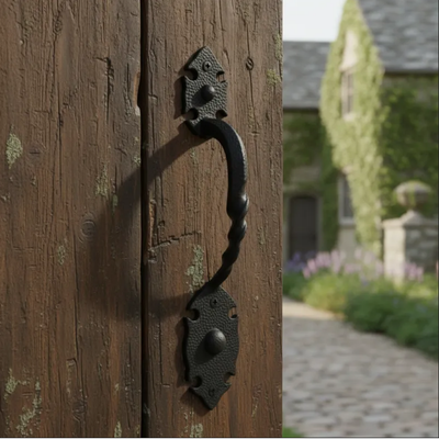 Tirador Rústico Poli 27 cm Ciego