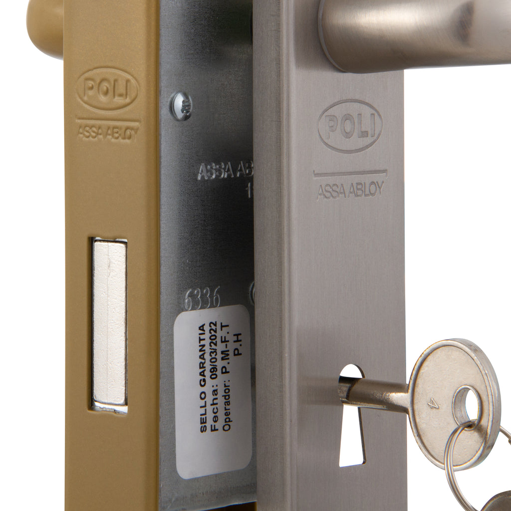 Cerradura Embutida Clásica B40 Loggia Llave Bronce-Inoxidable