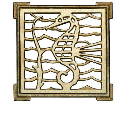 Rejilla Pileta Cuadrada 140mm Bronce