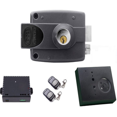 Kit Cerradura Sobreponer Eléctrica 3010 Control Remoto