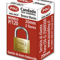 Candado Bronce Estándar P/120 20mm Bronce