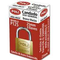 Candado Bronce Estándar P/125 25mm Bronce