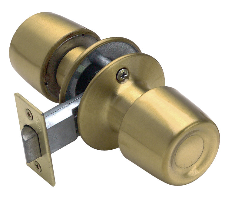 Cerradura Tubular Pomo Urbano Simple Paso Bronce