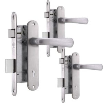 Pack 3 Cerraduras Embutidas Futura B40 Dormitorio Inoxidable