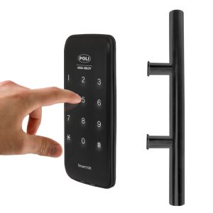 Pack Cerrojo Digital Smart100 Fácil instalación + Tirador Thor Simple Negro