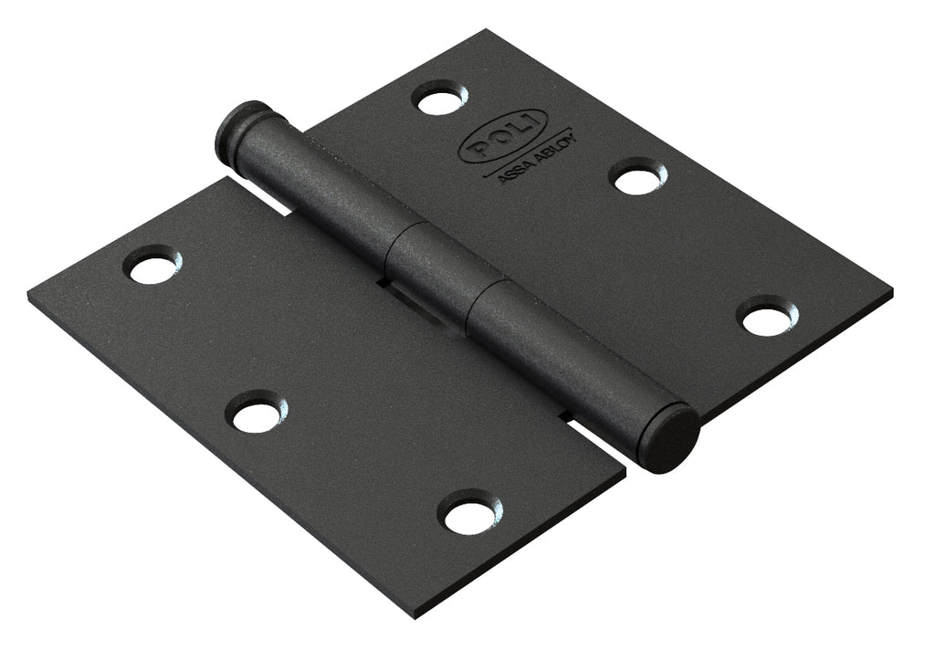 Bisagra de Acero Poli 3x3 Rústica color Negro