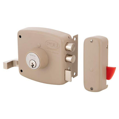 Cerradura Sobreponer Mecánica Poli Bandera para Puertas de Acceso